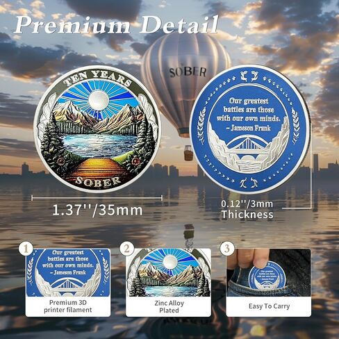 عملة الرصانة الأصلية لمدة ثلاث سنوات - عملات جبل الثلج AA - رقائق وميداليات AA لمدة 3 سنوات - 1-10 سنوات NA AA احتفل بمدمني التعافي - مدمنو المخدرات الكحوليون هدايا مجهولة للرجال والنساء in Kuwait