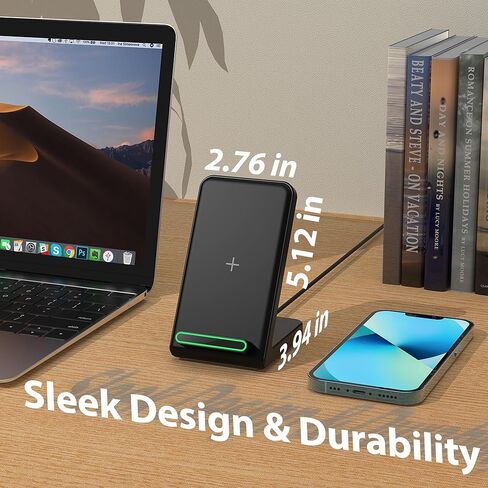 محطة شحن لاسلكية لهاتف Samsung Galaxy S24/S23/S23+/S22/S22+/S21/S20/S20+/S10/S9+/S9/S8/S8+/S7/Note10/9/8 حامل شحن لاسلكي Qi 15 وات لهاتف iPhone 15/14/ محول USB 13/12/11 OTG (لا يوجد محول تيار متردد) in Kuwait