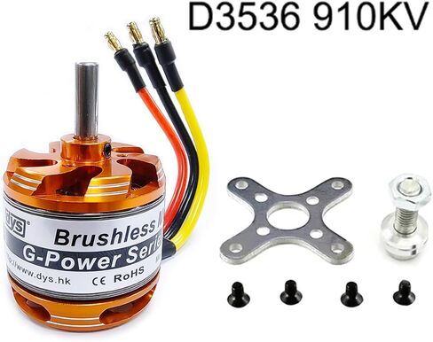 DYS D3536 910KV/1000KV/1250KV/1450KV 5.0mm Brushless Outrunner Motor 2-4S for Multi-Copter/Fixed-Wing Aircraft/Helicopters (D3536 1000KV) in Saudi Arabia