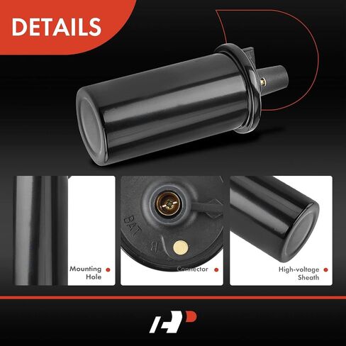 A-Premium Engine Ignition Coil Pack Compatible with Ford F-100, F-150, F-250, F-350, F-500, F800, F700, F600, FT800, Mustang, Fiesta, Fairmont, Gran Torino, Granada, L800, LN600, LN700, LN800, LTD in Saudi Arabia