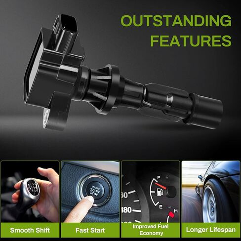 مجموعة ملفات الإشعال AUTOSAVER88 مكونة من 4 قطع متوافقة مع 2006-2013 Mazda 3، 2006-2013 Mazda 6، 2007-2012 Mazda CX-7، 2006-2015 Mazda MX-5 Miata L4 2.0L 2.5L 2.3L in Saudi Arabia