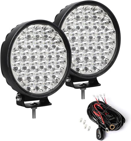 مصابيح القيادة Exzeit 6 بوصة 224 وات LED، 22400 لومن مصابيح الضباب للطرق الوعرة لشاحنات جيب رانجلر تويوتا بيك اب جي إم سي SUV، 12 فولت/24 فولت in Kuwait