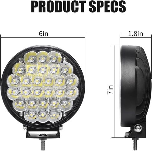 مصابيح القيادة Exzeit 6 بوصة 224 وات LED، 22400 لومن مصابيح الضباب للطرق الوعرة لشاحنات جيب رانجلر تويوتا بيك اب جي إم سي SUV، 12 فولت/24 فولت in Kuwait