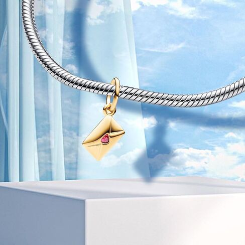 925 Sterling Silver Charms for Women Bracelet Necklace Rose Heart & Arrow Murano Glass Dangle Pendant Beads Family Tree Love Letter Envelope Medallion Charm Jewellery Gift for Women Girls in Saudi Arabia