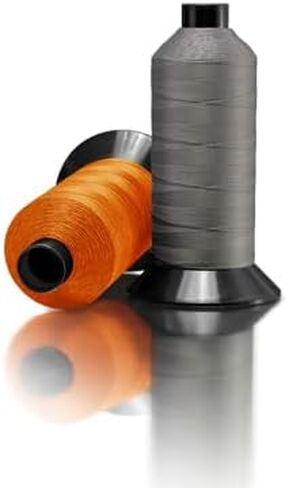 Outdoor Pro #92 خيط تنجيد شديد التحمل مقاوم للأشعة فوق البنفسجية من البوليستر - خيط قوي للغاية لجميع آلات الخياطة المنزلية والتجارية/الصناعية (أسود، بكرة 8 أونصة) in Saudi Arabia