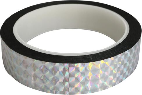 شريط عاكس ثلاثي الأبعاد 1 لفة 2 سم × 50 متر شريط عاكس ثلاثي الأبعاد فضي ذاتي اللصق، شريط منشوري in Kuwait