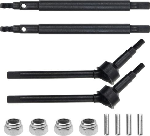 ShareGoo Steel Front Rear Axle Drive Shaft Axle Dogbone CVD Compatible with Traxxas 1/18 TRX4M RC Crawler Car Upgrade Parts (Black) in Saudi Arabia