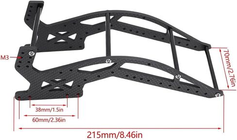 طقم هيكل LCG من ألياف الكربون لمحاور بوابة الأوفست Capra F9 مع وصلات، 1.9S 2.2 MOA Sporty Comp يبني أجزاء يمكنك صنعها بنفسك in Kuwait