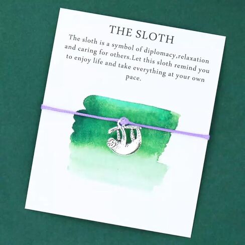 Hanging Around - Sloth Charm Wish Bracelet in Saudi Arabia