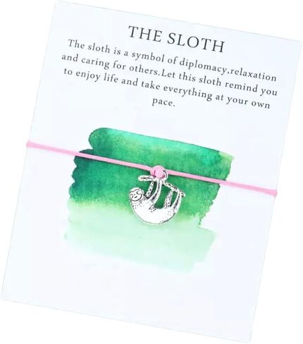 Hanging Around - Sloth Charm Wish Bracelet in Saudi Arabia