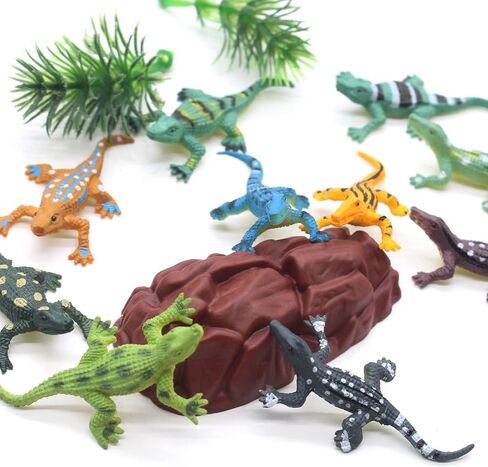 Animal Assorted Mini Plastic Figures Toy Set, Educational Party Cake Topper, Goody Bag Filler (12pcs Beetle) in Saudi Arabia