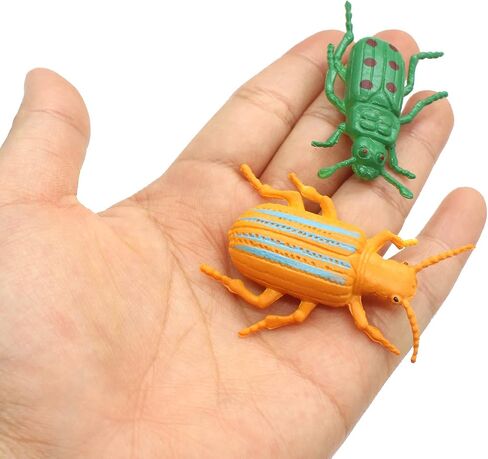 Animal Assorted Mini Plastic Figures Toy Set, Educational Party Cake Topper, Goody Bag Filler (12pcs Beetle) in Saudi Arabia