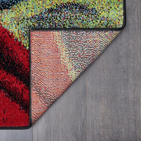 Susan Contemporary Abstract Multi-Color Runner Rug, 2.7' x 7' in Saudi Arabia