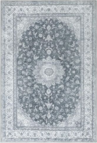 CAROMIO Vintage Washable Area Rug Distressed Small Carpet Non-Slip Non-Shedding Waterproof Entryway Area Rug for Hallway Dining Room, 2' x 3' Blue in Saudi Arabia