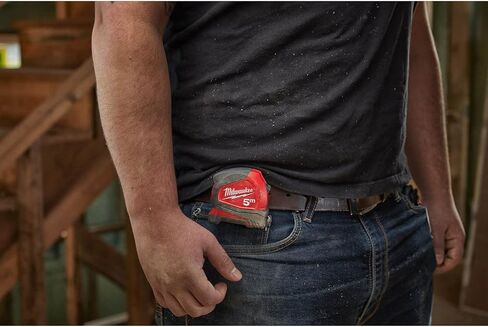 Milwaukee 4932459593 C5/25 5m Pro Compact Metric Tape Measure, Black in Saudi Arabia