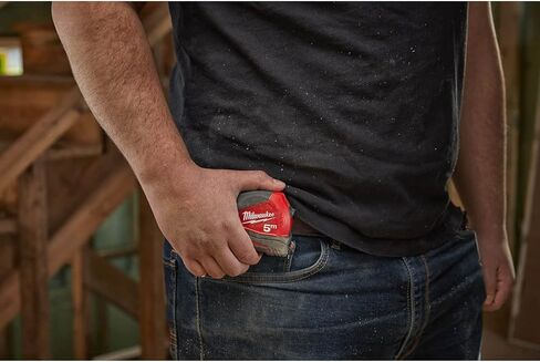 Milwaukee 4932459593 C5/25 5m Pro Compact Metric Tape Measure, Black in Saudi Arabia