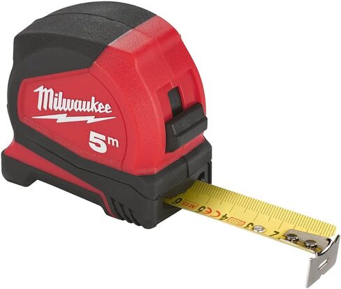 Milwaukee 4932459593 C5/25 5m Pro Compact Metric Tape Measure, Black in Saudi Arabia