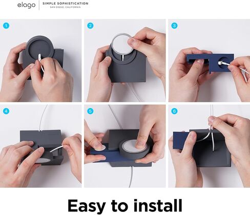 محطة شحن elago متوافقة مع سلسلة iPhone 15، وسلسلة iPhone 14، وسلسلة iPhone 13، وسلسلة iPhone 12، متوافقة مع MagSafe، ومتوافقة مع سلسلة Apple Watch - الشواحن غير متضمنة in Kuwait