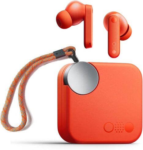 Buds Wireless Bluetooth Earbuds, 42dB Noise Cancelling Earbuds, Dirac HD Audio, 35.5H Playtime, BT5.3, IP54 Waterproof, 4HD Mics Wireless Headphones for iPhone & Android (Clear Orange) in Kuwait