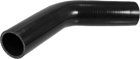 X AUTOHAUX 48mm 1.89" ID 45 Degree Elbow Silicone Reducer Hose Pipe Bend Turbo Water Intercooler Black in Saudi Arabia
