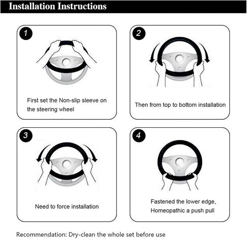 غطاء عجلة القيادة من الصوف الصناعي الدافئ للشتاء من Ogrmar مع غطاء فرامل اليد وغطاء ناقل الحركة لعجلة فولاذية مقاس 14.96 بوصة × 14.96 بوصة بقطر مجموعة واحدة 3 قطع (أبيض ورمادي) in Kuwait