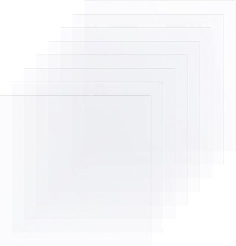 25 حزمة من 4 مل من أوراق استنسل مايلر الشفافة، 30.48 سم × 30.48 سم استنسلات مايلر فارغة قابلة لإعادة الاستخدام من البلاستيك الشفاف للقطع بالليزر، الكريكت، مادة قالب أداة القطع in Kuwait