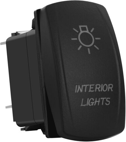 الأزرق Led أضواء داخلية الروك التبديل مع 5P On Off SPST تبديل التبديل ل 12 فولت/24 فولت سيارة شاحنة جيب YJ بولاريس رينجر UTV ATV SXS in Kuwait