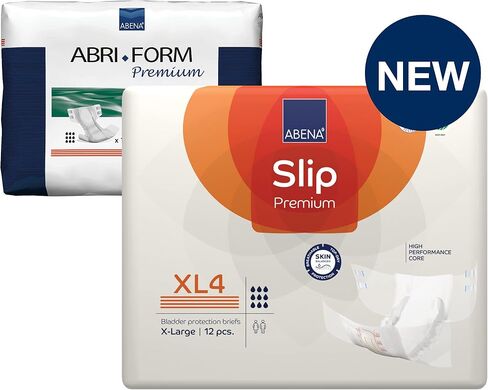 Abena Slip Premium Incontinence Briefs, Level 4, (Small to Extra Large Sizes), Extra Large, 48 Count in Saudi Arabia