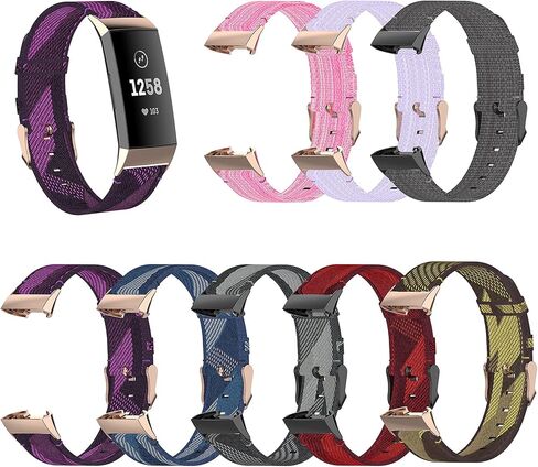 Fit for Fitbit Charge 4 Bands for Women Men, Breathable Adjustable Nylon Replacement Watch Band Straps Wristbands Bracelet Fit for Fitbit Charge 3/Charge 4/Charge 3 SE in Saudi Arabia