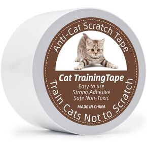 Anti Cat Scratch Tape, 4 inches x 20 Yards Cat Training Tape, 100% Transparent Double Sided Tape for Anti Cat Scratcher, Sticky Paws Tape for Cats