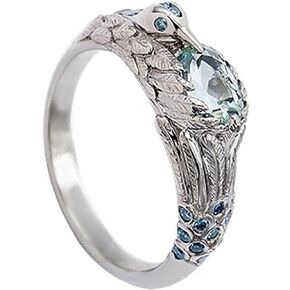 Vintage Phoenix Engagement Ring Square Cut Cubic Zircon Promise Ring for Women Sapphire CZ Eternity Wedding Band rings for Women Size 6-10
