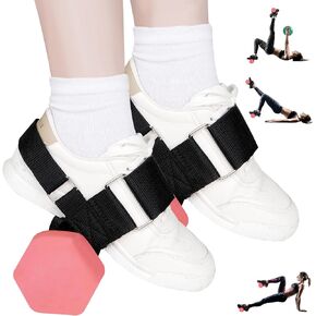 2Pcs Feet Dumbbell Attachment, Adjustable Ankle Straps for Weight Lifting, Leg Lifting Weight Holder, Foot Weights for Exercise, TibialisTrainer, Leg Workouts, Wear-resistant and Versatile
