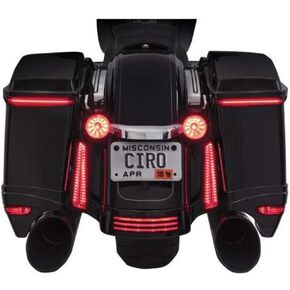 CIRO Bag Blades Low Profile LED Lights '14-up w/o Controller, Amber 40009