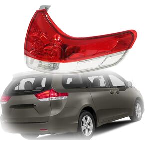 munirater 1-Pack Rear Right Tail Light Brake Lamp Assembly Replacement for 2011-2014 Toyota Sienna Outer Passenger Side 8155008030 TO2805107