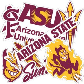 Desert Cactus Arizona State University Sticker ASU Sun Devils Stickers Vinyl Decals Laptop Water Bottle Car T2 (Type 2-3)