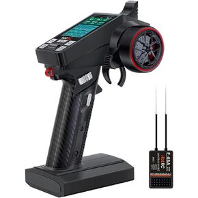 HotRC CT-8A 8-Channel Color Screen Remote Control 2.4G with Receiver for Climbing Drift Vehicle RC CAR Boat Tank