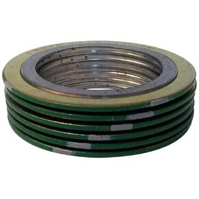 Sterling Seal & Supply SSS 9000.500316GR1500X6 Green Band with Gray Stripe 316LSS/Graphite Spiral Wound Gasket, -150 to 842 Degrees Fahrenheit Temperature Range, 0.75" ID, 2.50" OD, for 1/2" Pipe Size (Pack of 6)