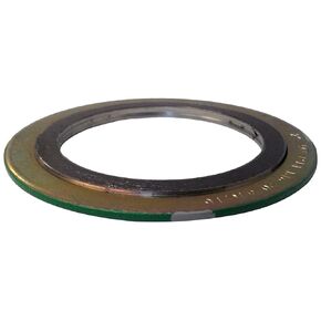 Sur-Seal, Inc. Teadit 90005316GR1500 Green Band with Gray Stripe 316LSS/Graphite Spiral Wound Gasket, -150 to 842 Degrees Fahrenheit Temperature Range, 5.63" ID, 10.00" OD, for 5" Pipe Size