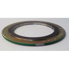 Sterling Seal and Supply , Inc. API 601 90003316GR600 Green Band with Gray Stripe 316LSS/Graphite Spiral Wound Gasket, -150 to 842 Degrees Fahrenheit Temperature Range, 4.00" ID, 5.88" OD, for 2-1/2" Pipe Size