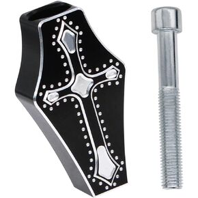 Motorcycle Shifter Peg Shift Lever Cross Style CNC Billet Foot Pegs Compatible with Harley Davidson Sportster Touring Softail Street Glide Road Dyna