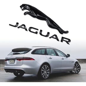 شعار متوافق مع XE XF XJ F-Type F-PACE شعار الشبكة الأمامية مقاس 3.38 بوصة شعار السيارة شعار ليوبارد ملحقات Jagvar (الجبهة أسود-كروم)