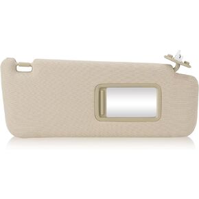 Right Passenger Side Beige Sun Visor with Vanity Light Fit for Toyota 4Runner 2010-2023 Sunvisor Replacement 74310-35B00-E1 74310-35B01-E1