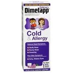 Dimetapp Dimetapp Childrens Cold Allergy Elixir Liquid Grape, Grape 4 oz (Pack of 2)