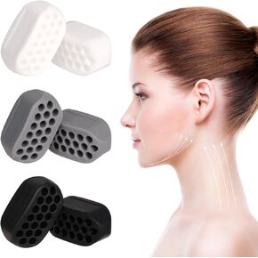 6pcs jaw Exerciser, Silicone jaw Exerciser for Men & Women jaw Trainer Powerful jaw Sculptor for Beginners Intermediate & Advanced Users Slim Tone Face(3 Colors)