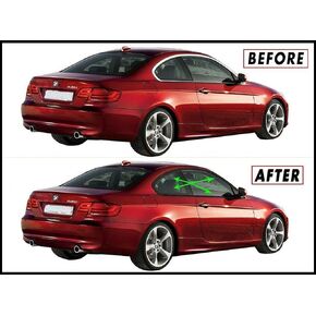 SlickMod Chrome Delete Blackout Vinyl Overlay for 2007-2013 BMW 3 Series E92 Coupe Window Trim (Gloss Black)
