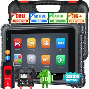 Autel MaxiSys MS906 PRO Scanner, 2024 MS906PRO ECU Coding, Updated CAN FD & DoIP Ver. of MK908 MS906BT MP900BT, 36+ Services, 3000+ Bidirectional, Auto Scan 2.0, OE Full Diagnosis, FCA, OS 10, 4+128GB