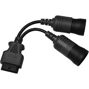 OBDII 6Pin 9Pin 6+9 J1708 J1939 Cable for Truck 6+9 to 16 Pin Black