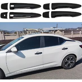 Glossy Black Exterior Door Handle Cover Trim for Nissan Altima Accessories 2019 2020 2021 2022 2023 Nissan Sentra Accessories 2020 2021 2022 2023 with Smart Keyhole