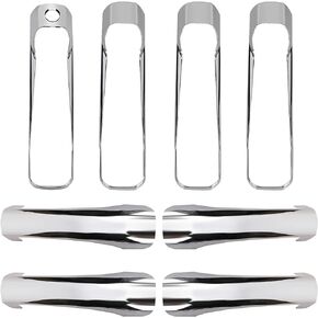 Tutor Auto Chrome Door Handle Covers Compatible with 2009-2018 Dodge Ram 1500 2500 3500 - Handle-Exterior Door