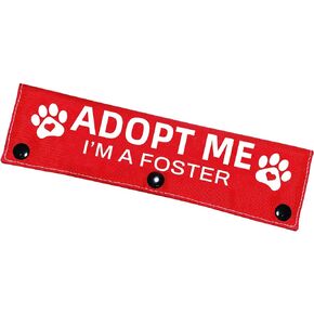 Advivio Adopt Me I'm A Foster Dog Leash Sleeve Wrap, Adopt Me Leash Sleeve Cover for Dog Adoption, Adopt A Puppy Gifts for Foster Parents Dog Owner, Dog Rescue Gifts